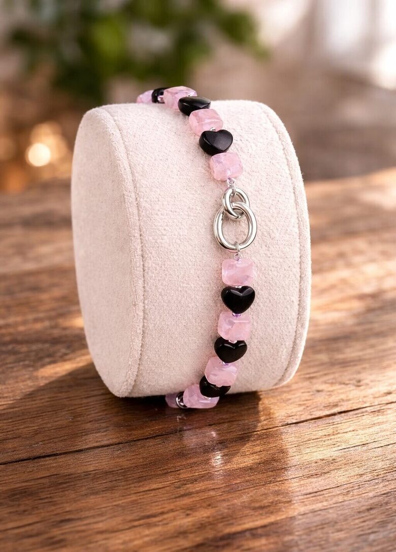 Dabīgo pērļu rokassprādze "Rozīte"